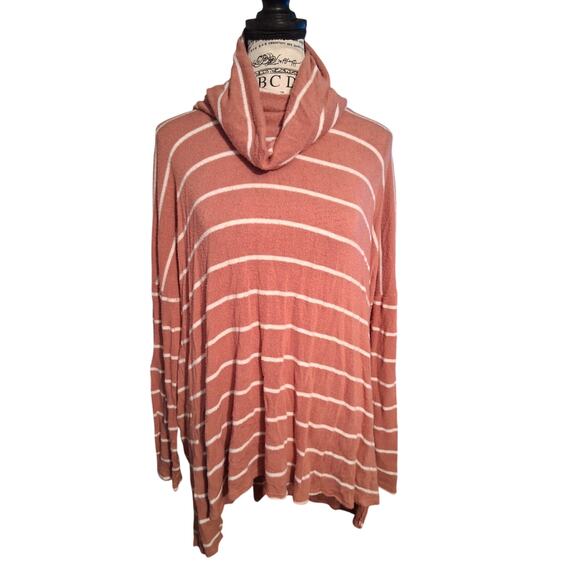 Papermoon cowlneck Large Striped Sweater - Picture 1 of 3